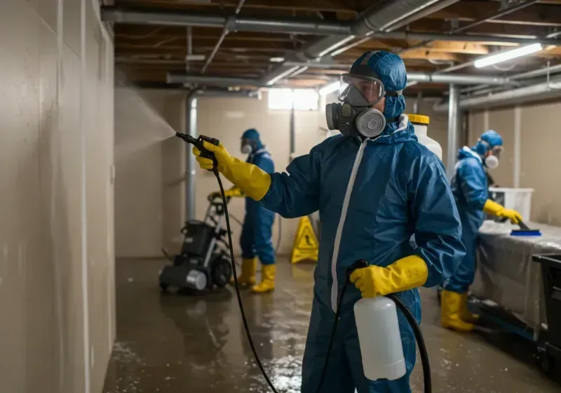 Basement Sanitization and Antimicrobial Treatment process in Fulton, KY