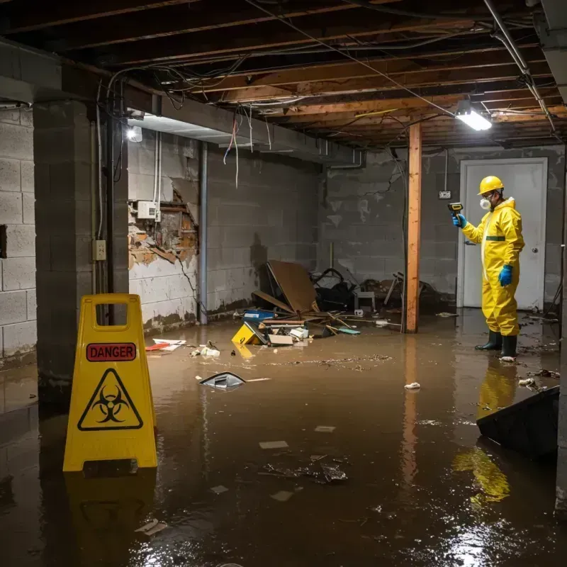 Flooded Basement Electrical Hazard in Fulton, KY Property